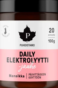 Puhdistamo Urheilujuomat<Daily Elektrolyyttijauhe Mansikka 100 g