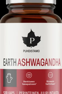 Puhdistamo Erityisvalmisteet<Earth Ashwagandha 120 kaps.