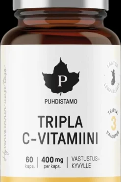 Hot Tripla C-vitamiini 400 mg 60 kapselia Vitamiinit