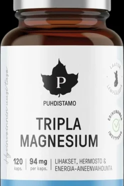 Discount Tripla Magnesium 120 kapselia Kivennäis- Ja Hivenaineet