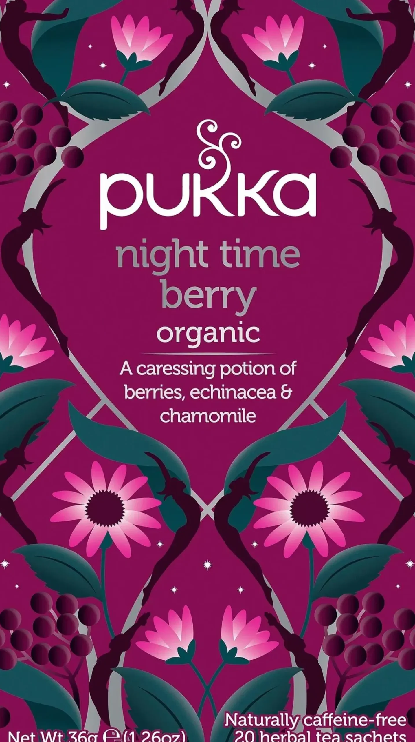 Clearance Luomu Yrttitee Night Time Berry 20p/36g Juomat