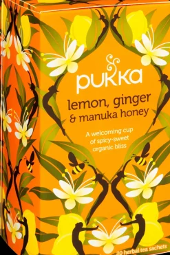 Pukka Juomat<20p Yrttitee Lemon, Ginger & Manuka Honey luomu