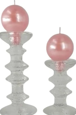 Puttipaja Kynttilät<kantapallokynttilä metallihohto vaaleanpunainen 2 kpl