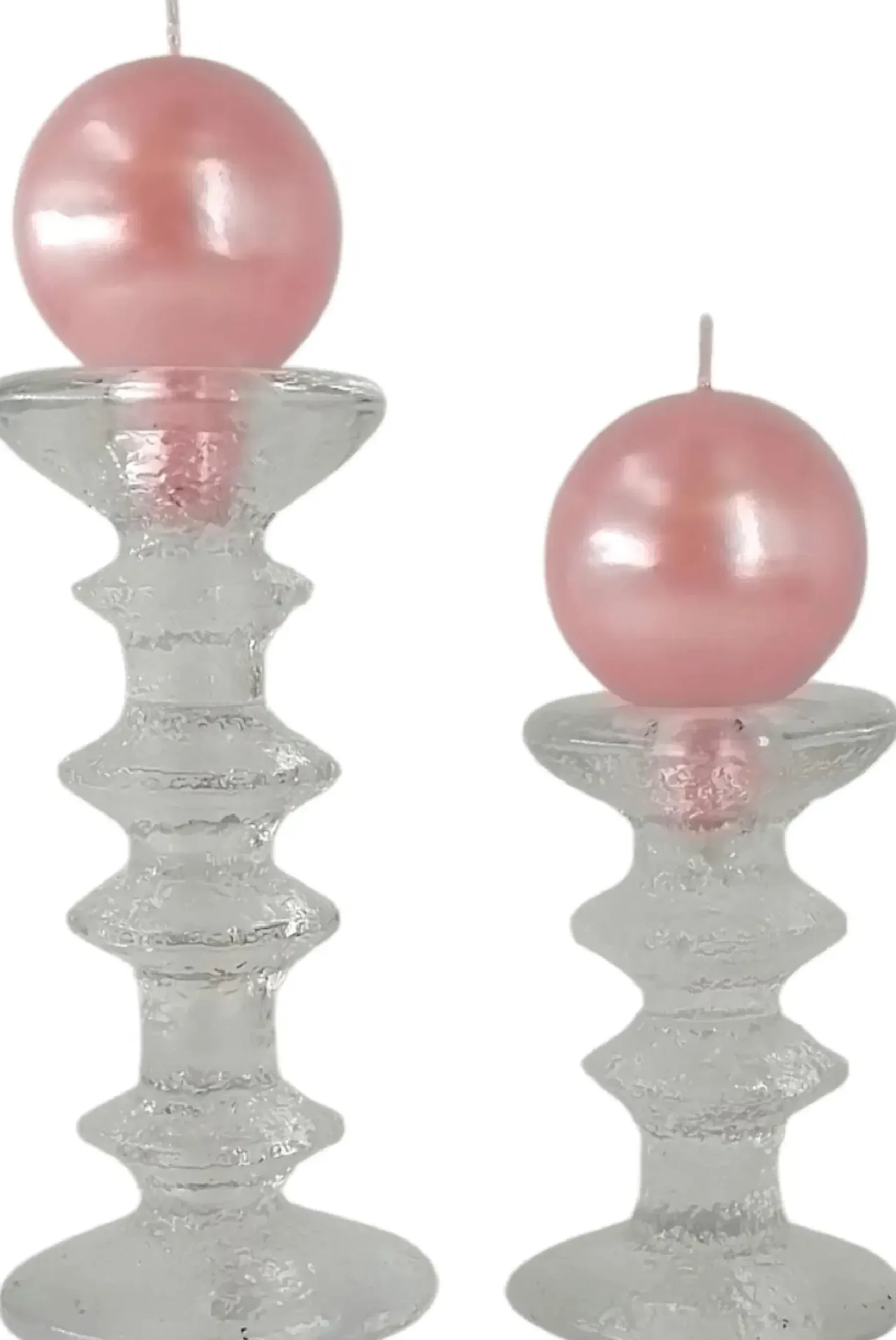 Puttipaja Kynttilät<kantapallokynttilä metallihohto vaaleanpunainen 2 kpl