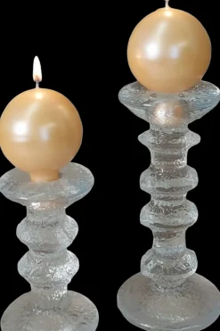 Puttipaja Kynttilät<Kantapallokynttilä metallihohto keltainen 2kpl