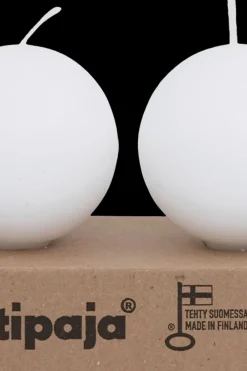 Puttipaja Kynttilät<kantapallokynttilä 2kpl valkoinen