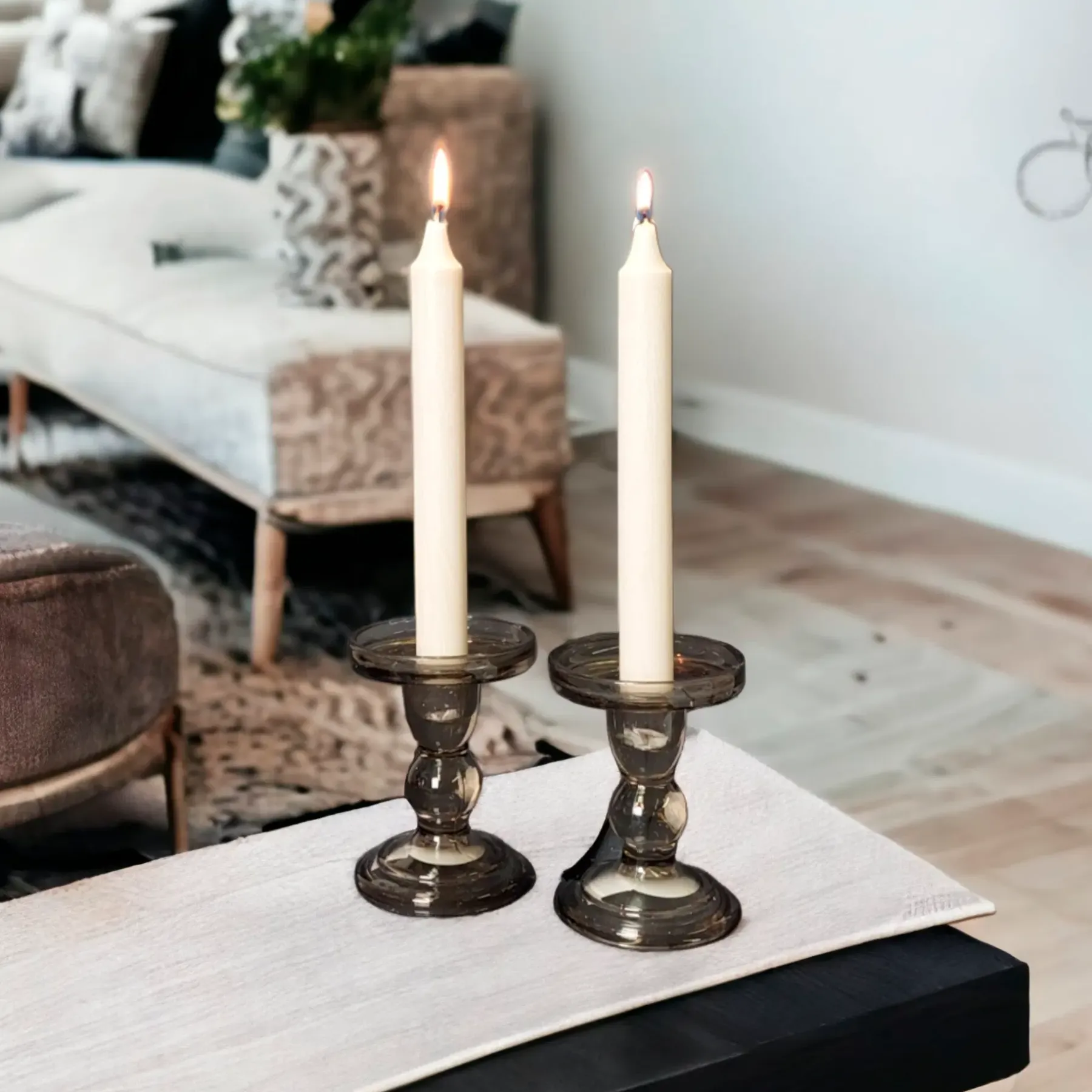 New Oliva kruunukynttilät 4 kpl/pkt puuteri oliiviöljysteariini 20cm Kynttilät