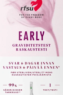 RFSU Testit<Early Varhainen Raskaustesti 1 kpl