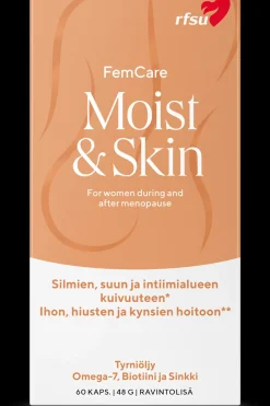 RFSU Kauneuden Hyvinvointivalmisteet<Moist&Skin 60 kpl Ravintolisä kuiville limakalvoille