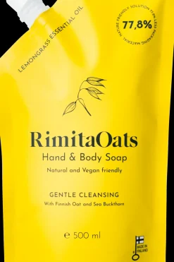 Hot RimitaOats käsi- ja vartalosaippua, 500 ml täyttöpussi Käsienhoito