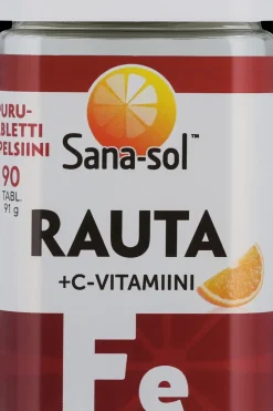 Rauta+C-vitamiini appelsiininmakuinen purutabletti ravintolisä 90tabl Kivennäis- Ja Hivenaineet