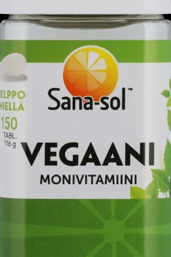 Sana-sol Vitamiinit<Vegaani Monivitamiini-kivennäisainetabletti ravintolisä 150tabl
