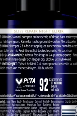 Schwarzkopf Hiustenhoito<Gliss Night Elixir Overnight Repair hiusseerumi 100 ml