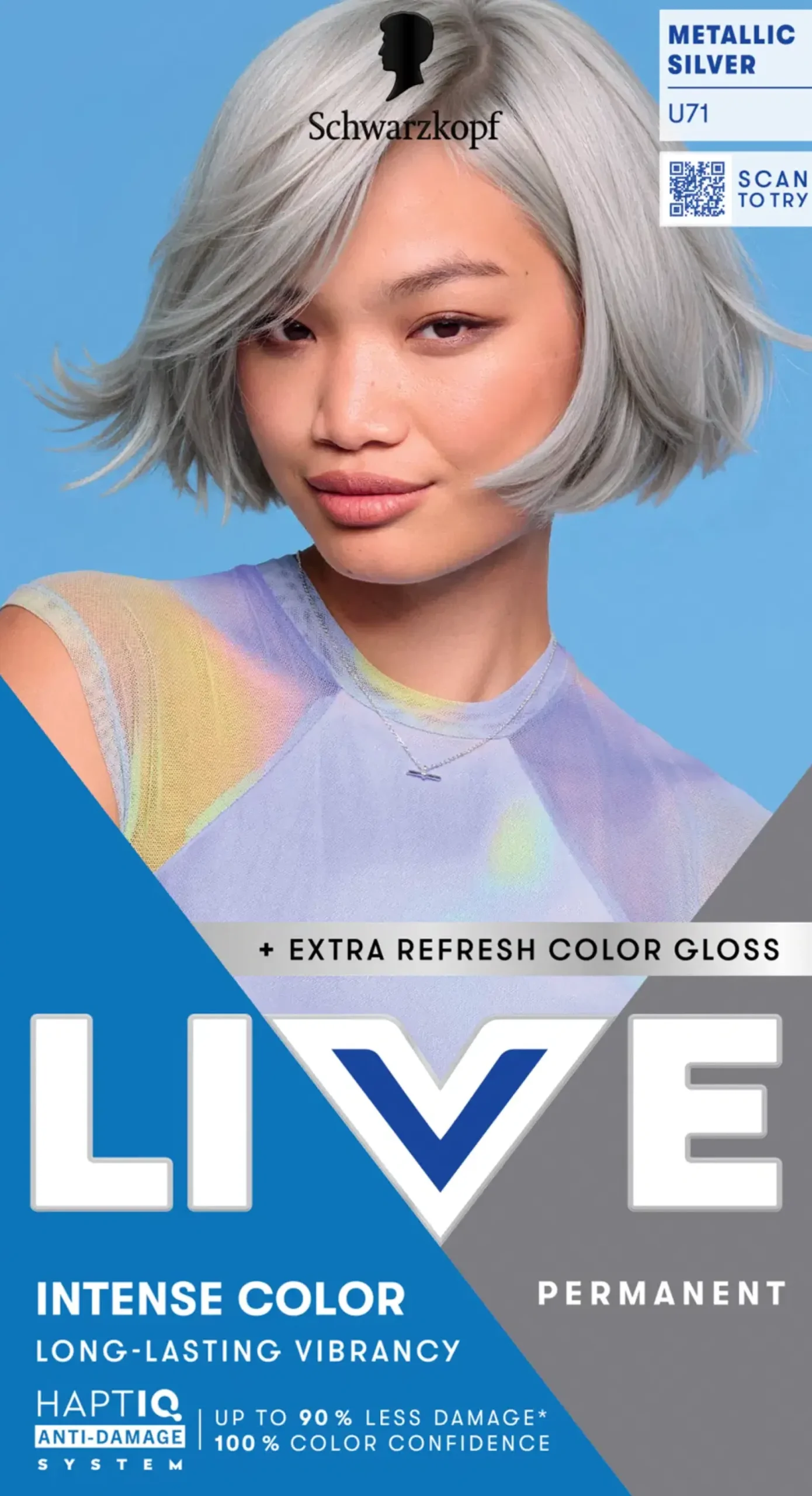 Schwarzkopf Hiusvärit<LIVE U71 Metallic Silver