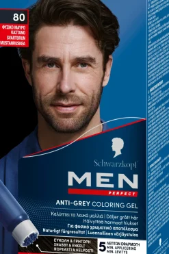 Men Perfect 80 Mustanruskea hiusväri Hiukset|Hiusvärit