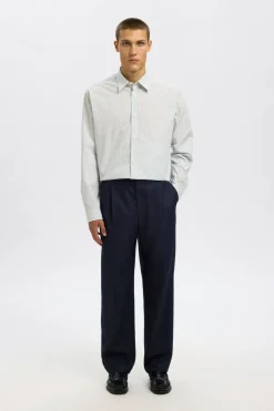 Hot HOMME Slhctmben stripe ls shirt kauluspaita Paidat