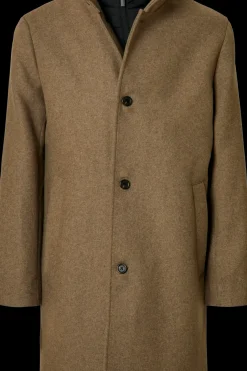 SELECTED Takit<HOMME Slhrainar wool blend coat