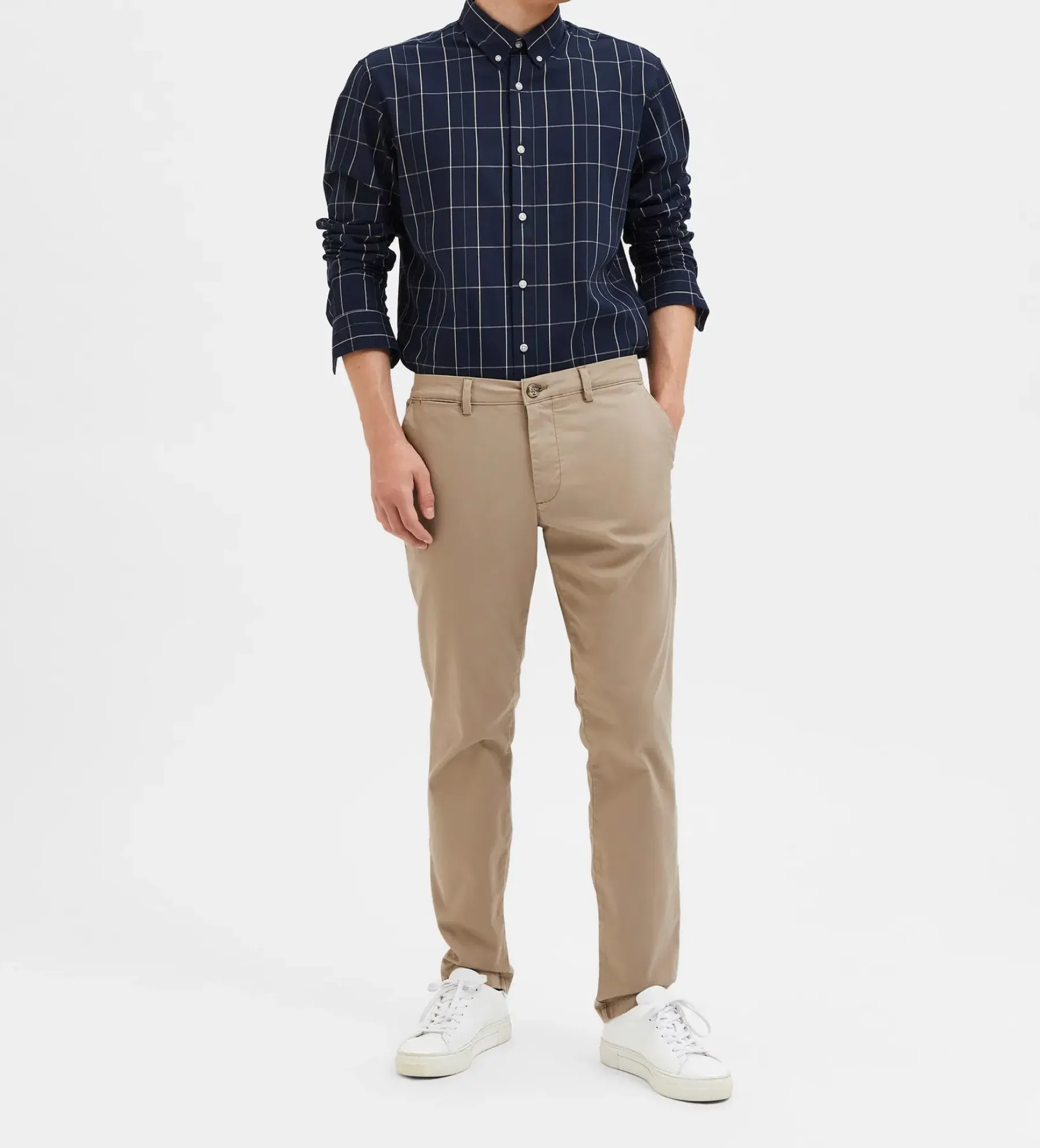 SELECTED Housut<Slhslim-New Miles 175 Flex chinot