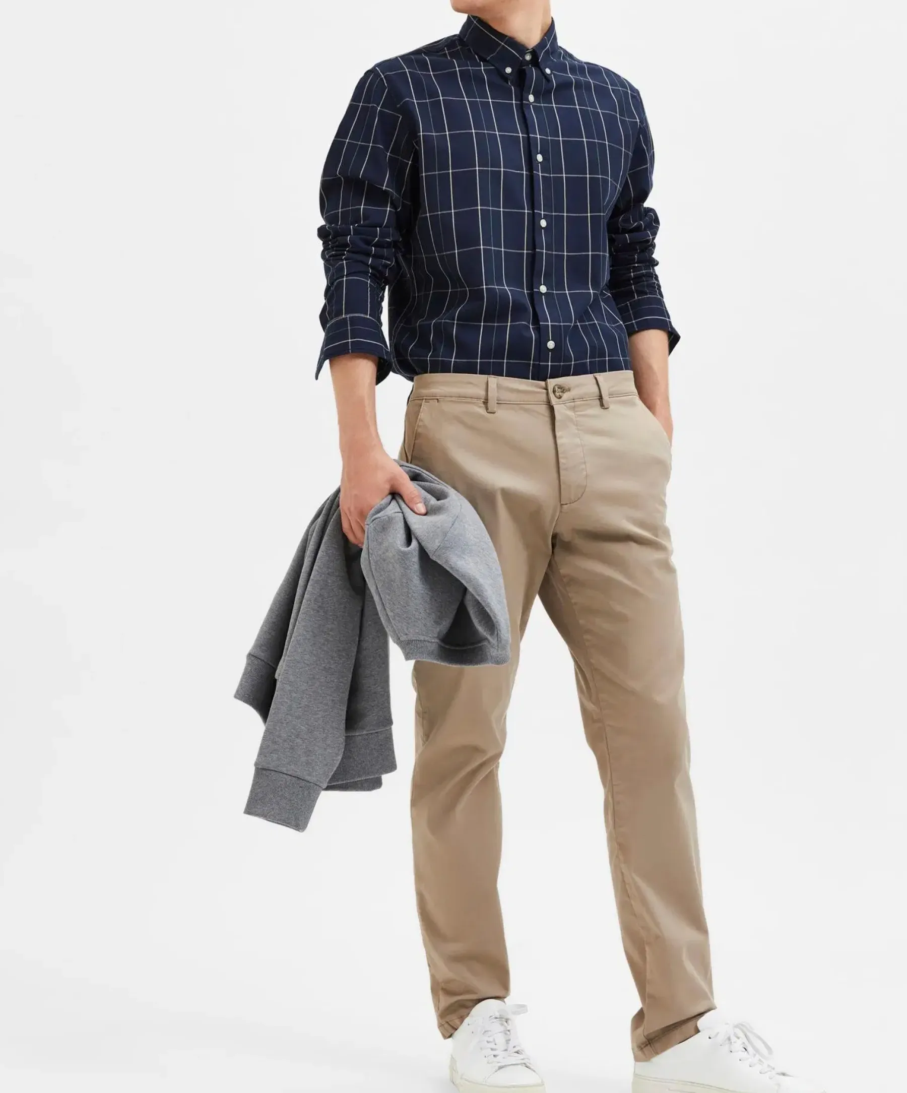 SELECTED Housut<Slhslim-New Miles 175 Flex chinot