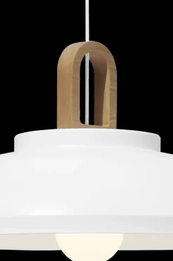 Outlet Leone riippuvalaisin valkoinen/puu Kattovalaisimet