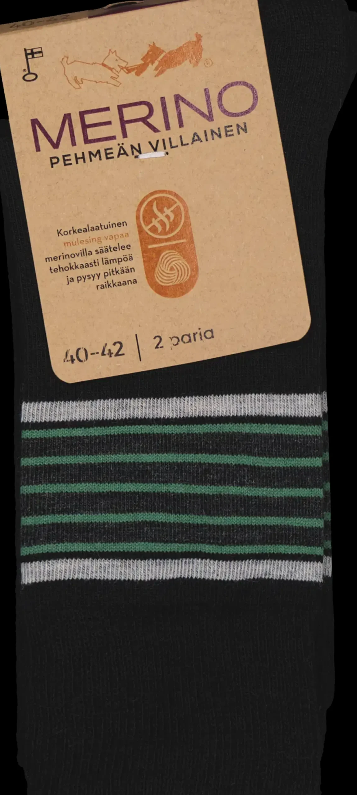 Sidoste Sukat<2-pack merinovillasukat