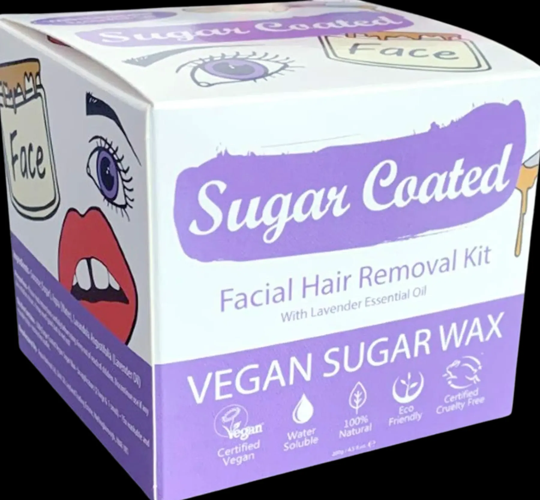 Sugar Coated Karvanpoisto<kotisokerointipakkaus- kasvot