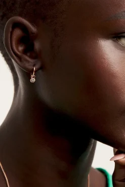 Sinalaa crystal rose gold korvarenkaat Korut