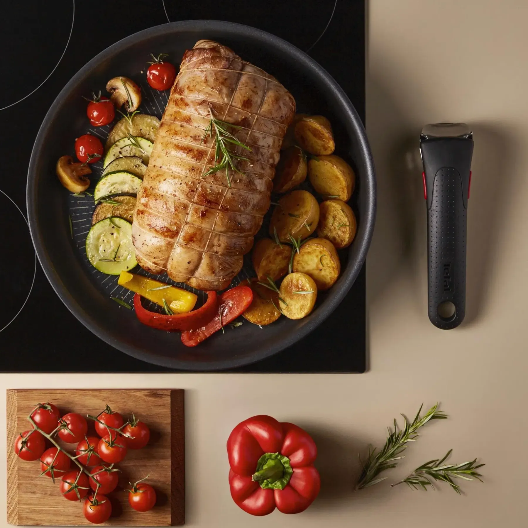 Tefal Paistinpannut<Ingenio Eco paistinpannu 28cm, kattila 20cm + kahva L3979053