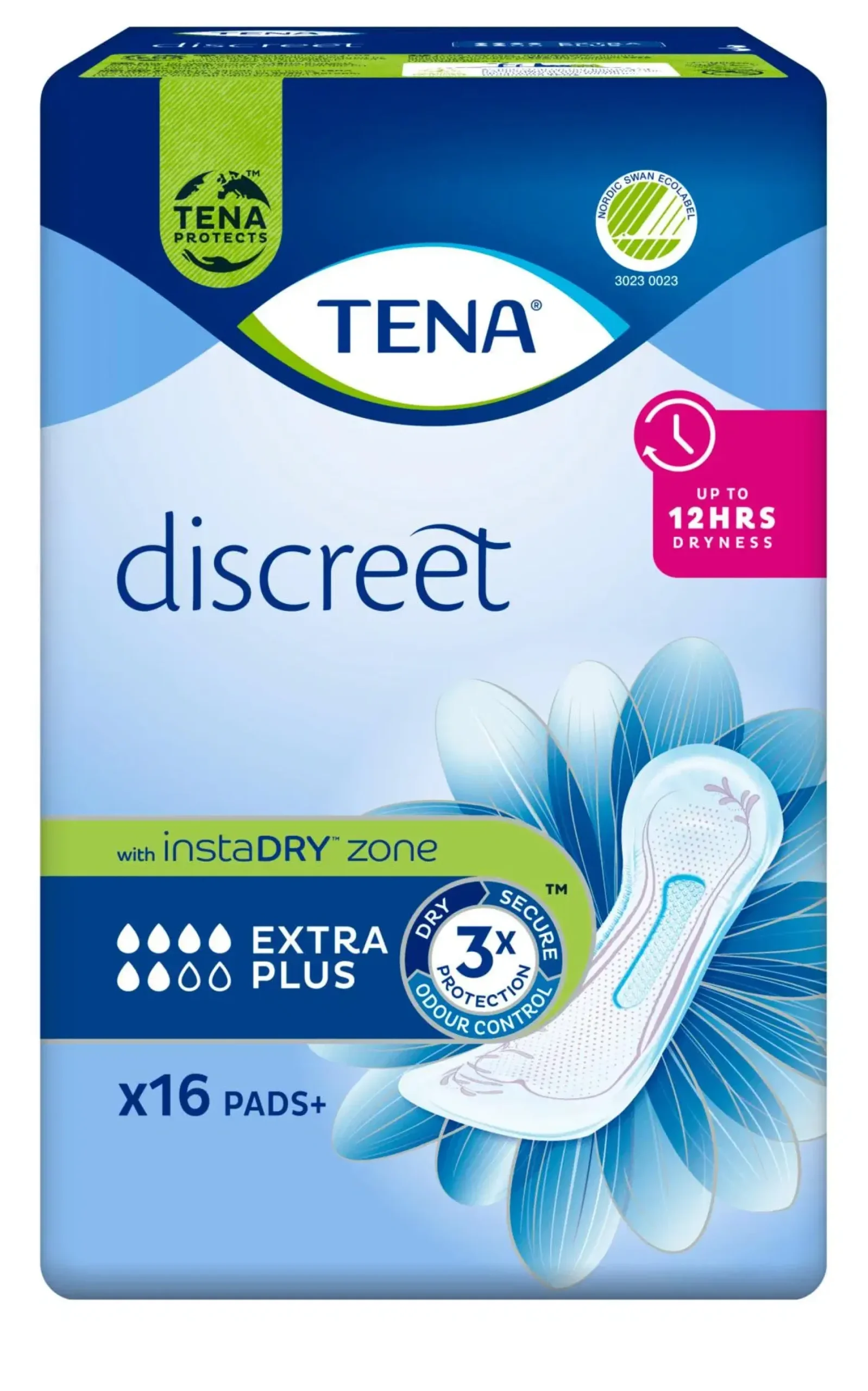 TENA Kuukautiset Ja Intiimihygienia<Discreet Extra Plus 16 kpl