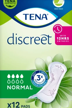 TENA Kuukautiset Ja Intiimihygienia<inkontinenssisuoja Discreet Normal 12 kpl