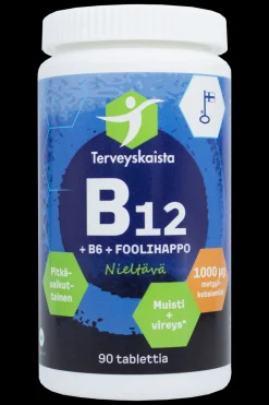 Sale B12+B6+Foolihappo 90 tabl. PITKÄVAIKUTTEINEN Vitamiinit