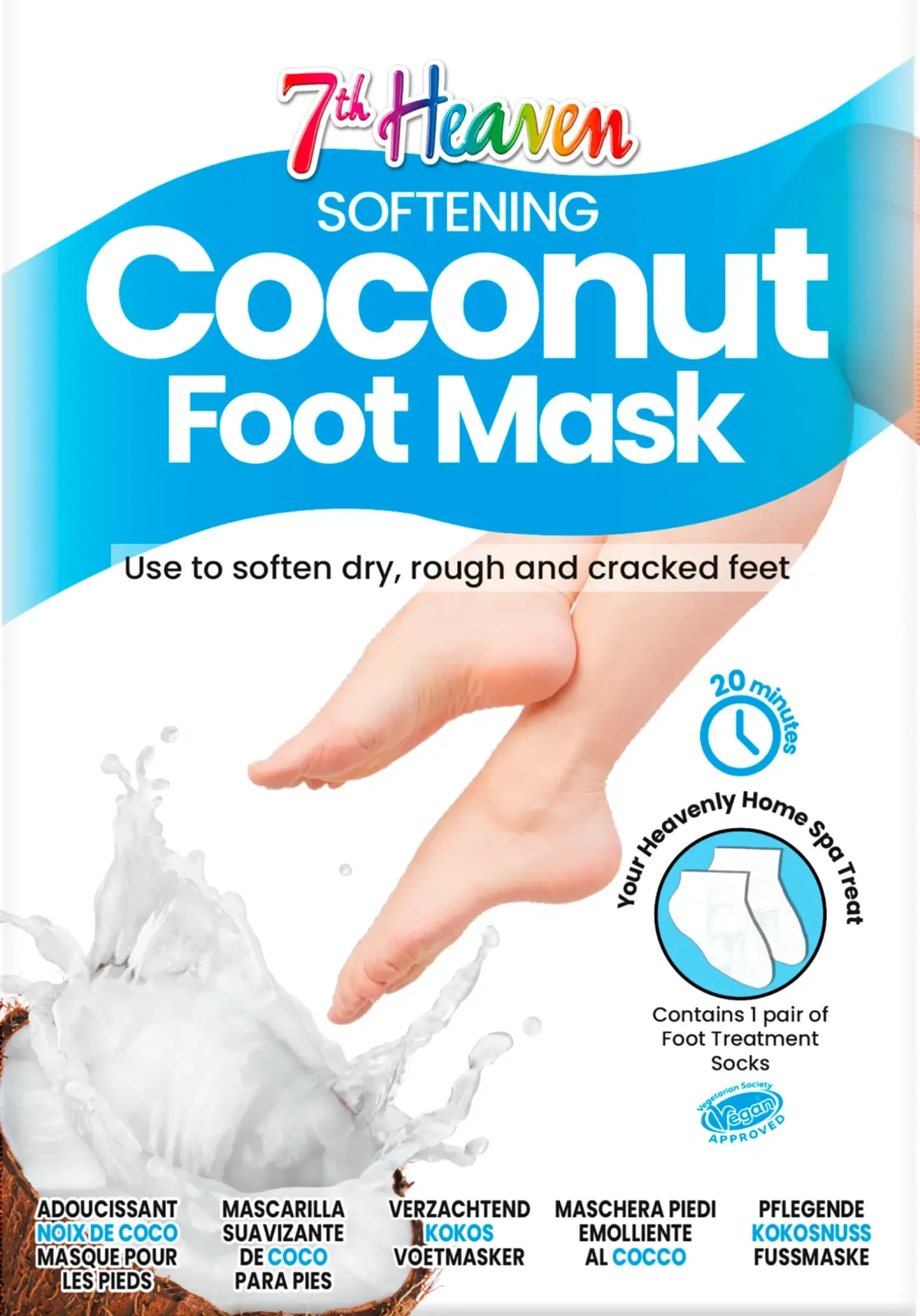 Clearance Coconut Foot Mask sukat 1 Pari Jalkojenhoito