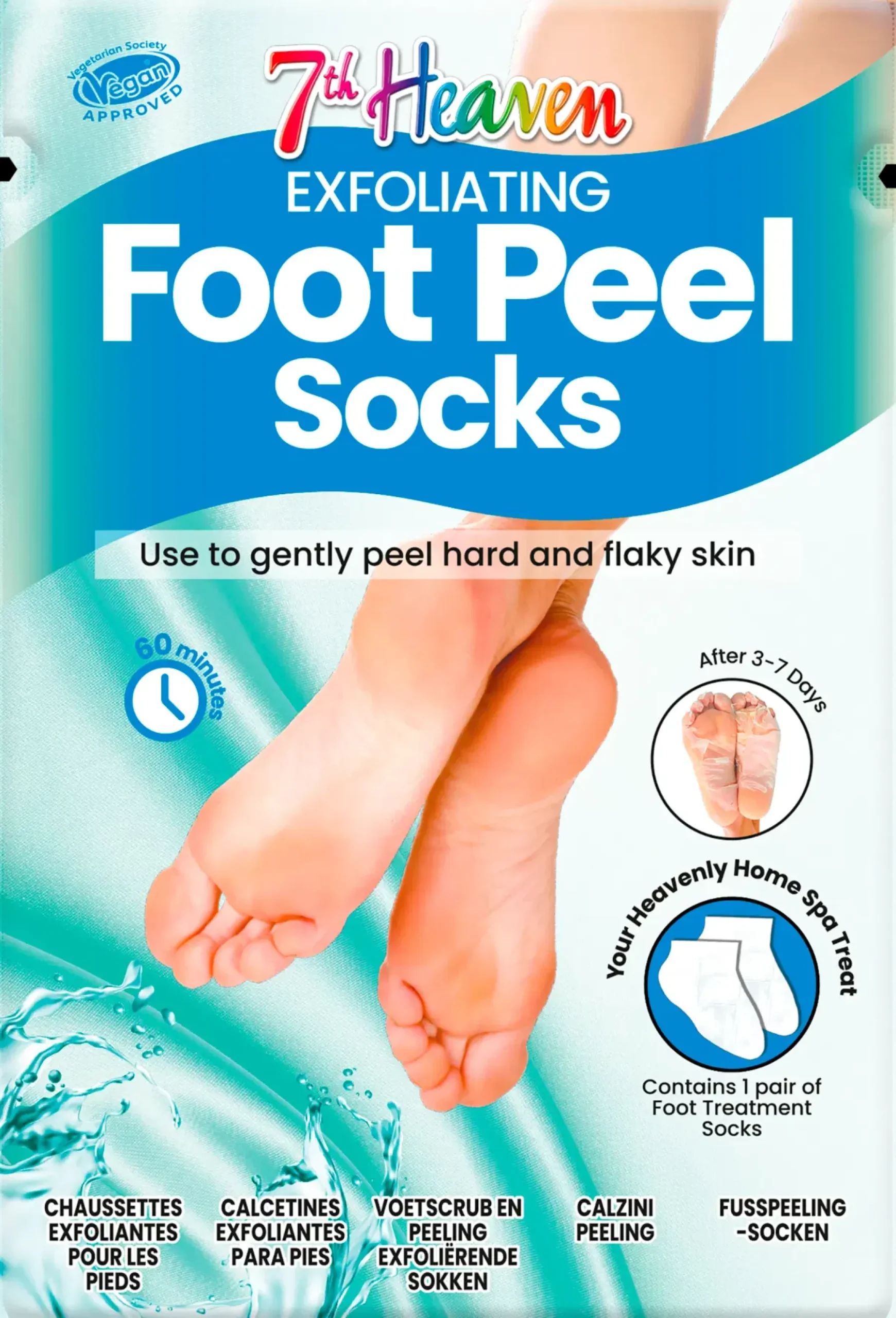 New Exfoliating Foot Mask- kuorivat sukat 1 Pari Jalkojenhoito