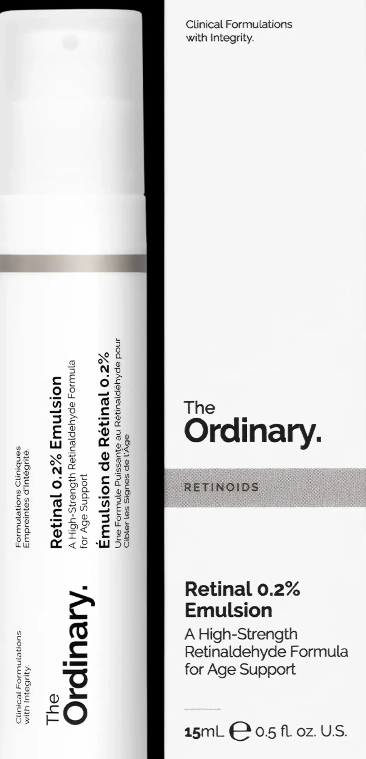 The Ordinary Ihonhoidon Tehoaineet|Kasvojenhoito<Natural Retinal 0.2% Emulsion kosteusvoide 15 ml