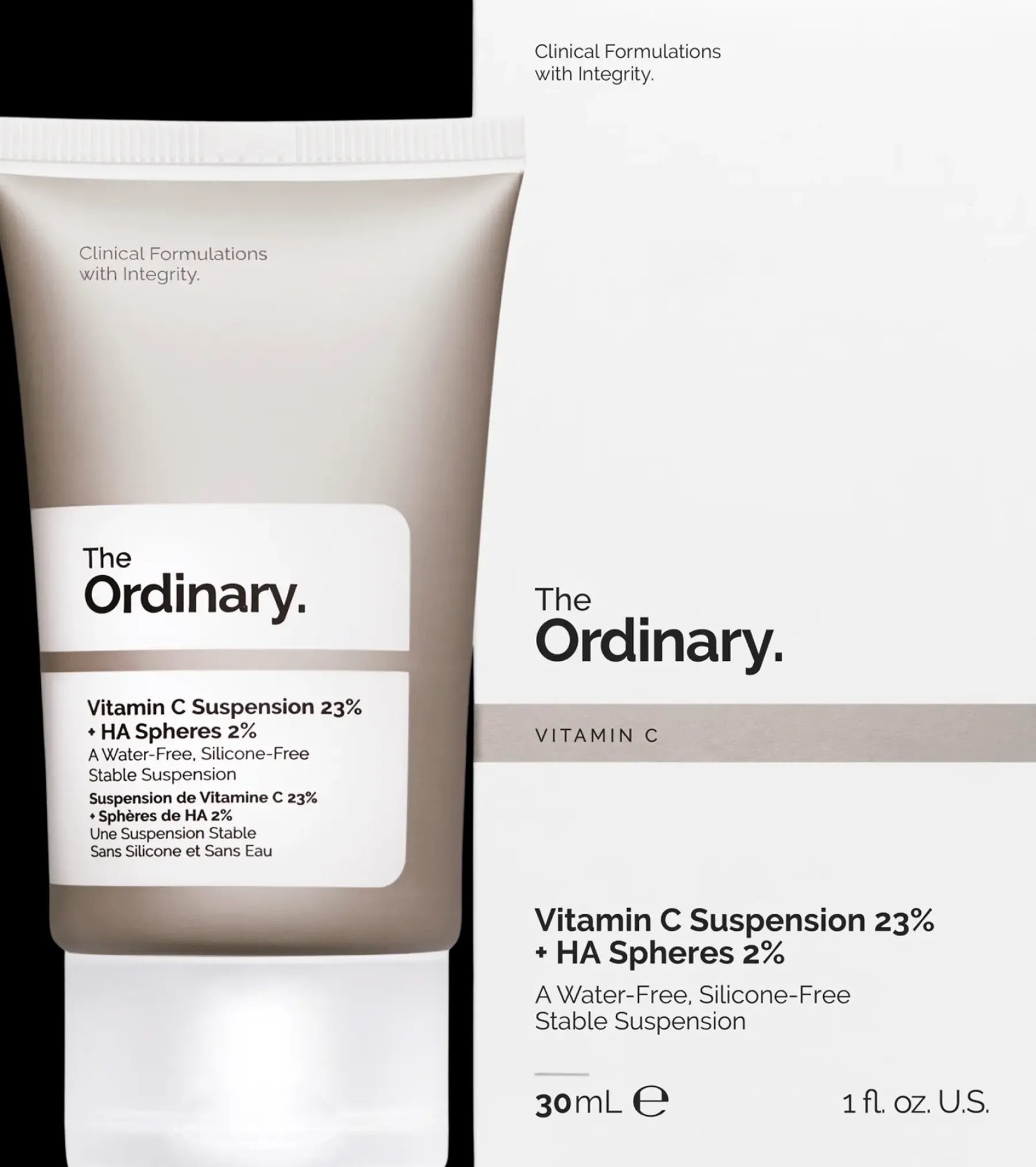 The Ordinary Ihonhoidon Tehoaineet|Kasvojenhoito<Vitamin C Suspension 23% + HA Spheres 2% liuos 30 ml