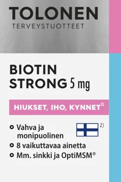 Tolonen Kauneuden Hyvinvointivalmisteet<Biotin 5 mg Strong 30 kaps.