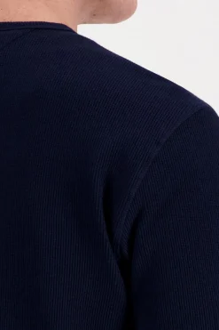 Discount Tjm slim waffle script henley t-paita Paidat