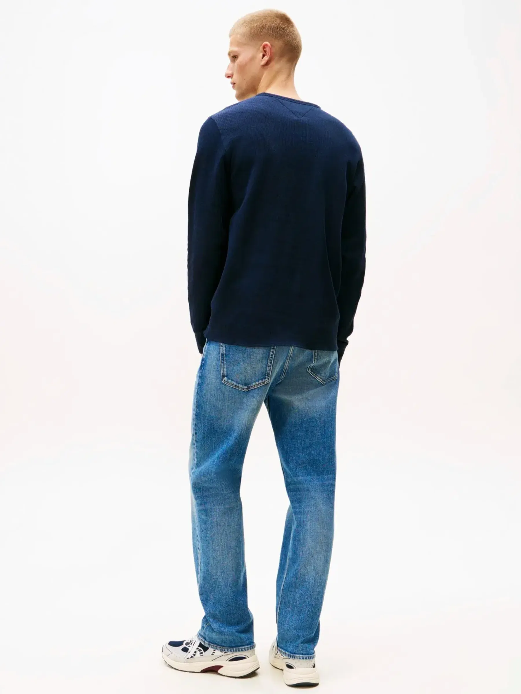 Discount Tjm slim waffle script henley t-paita Paidat