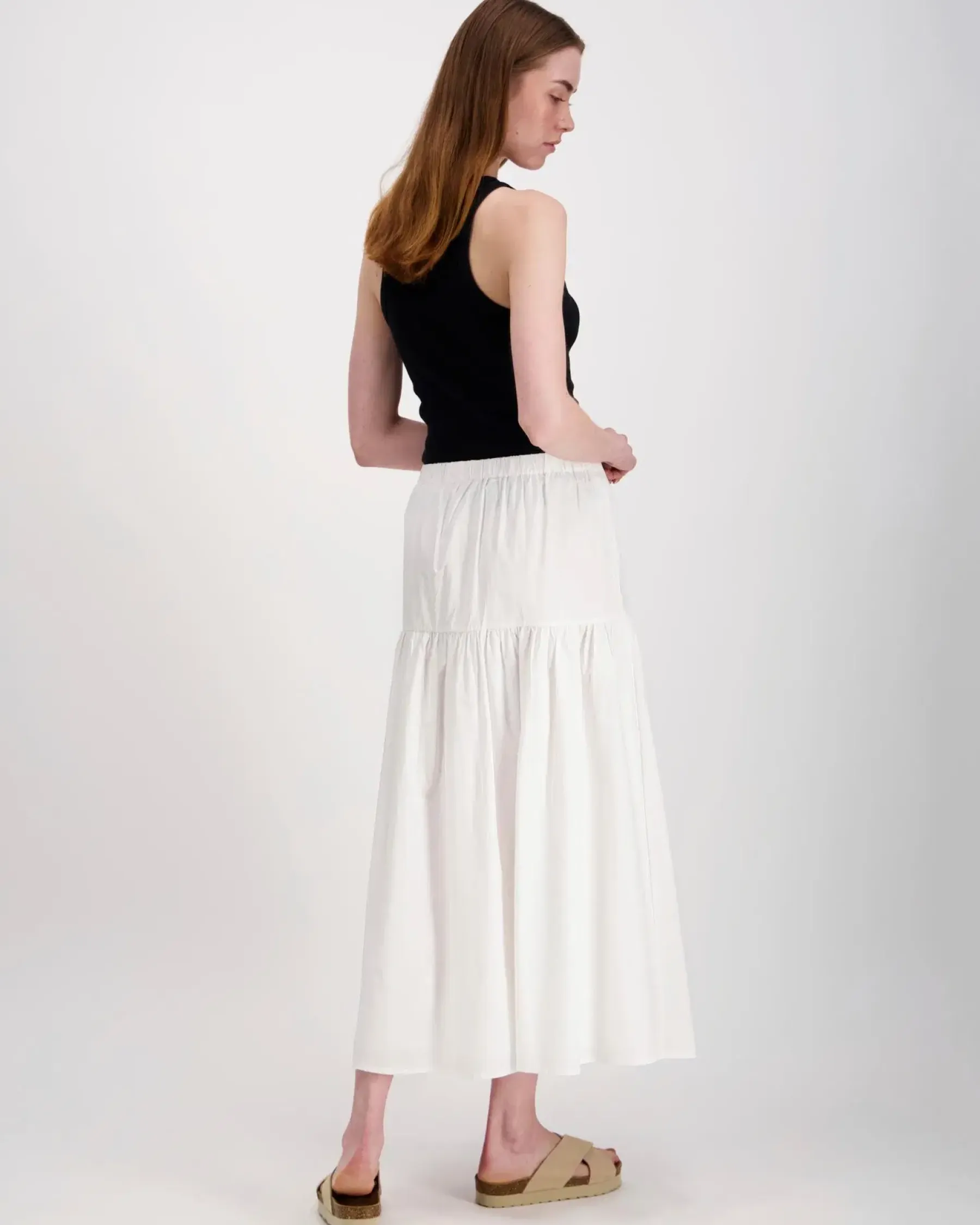 Tjw poplin tiered maxi hame Hameet