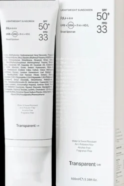 Transparent Lab Ihonhoito<Lightweight sunscreen SPF 50+ aurinkovoide 100 ml