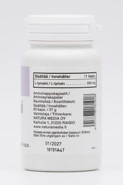Natura Media Erityisvalmisteet<Tyrosiini 500 mg 60 kaps