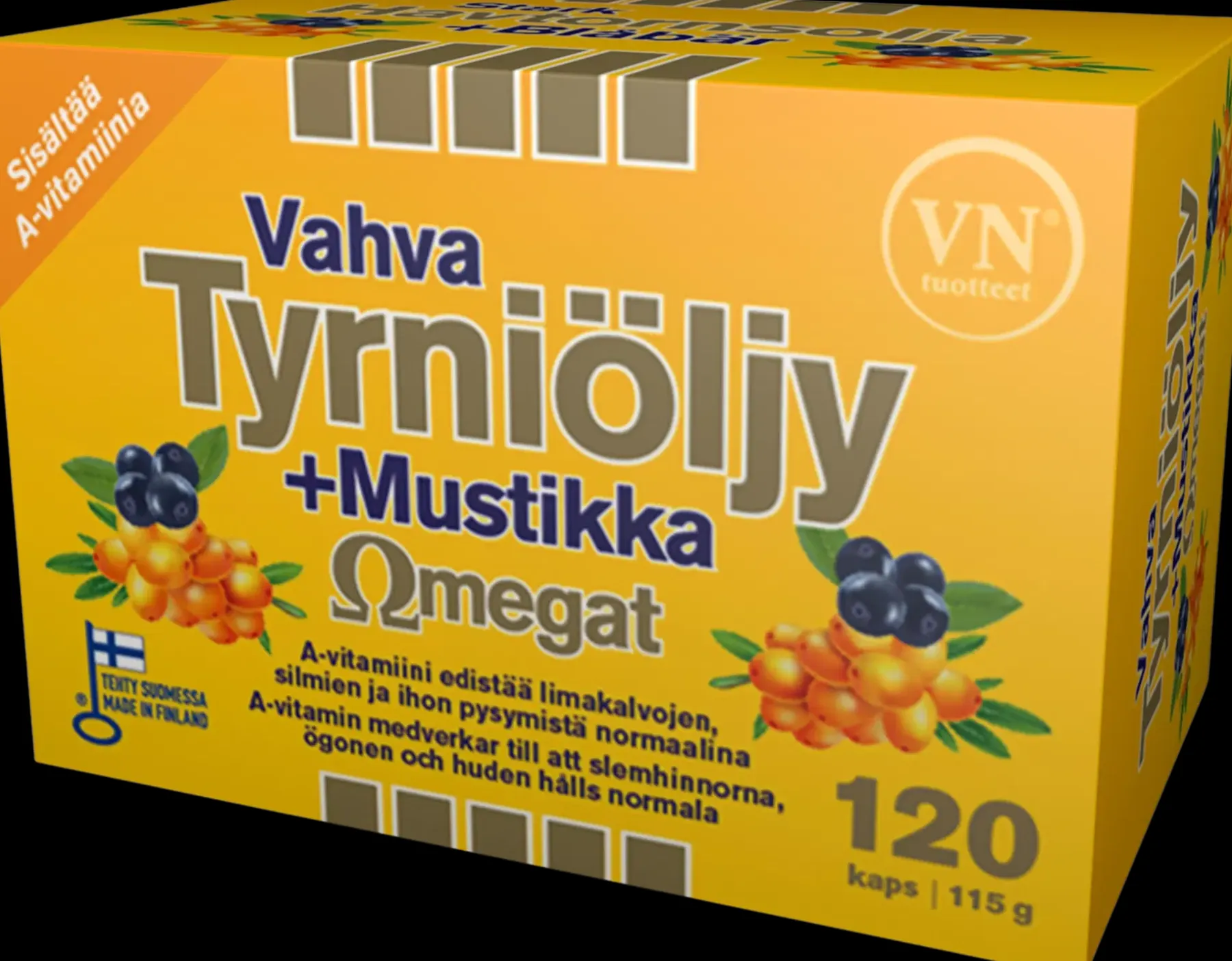 Clearance Vahva Tyrniöljy+Mustikka Omegat 120 kaps - ravintolisä Omegat Ja Muut Rasvahapot