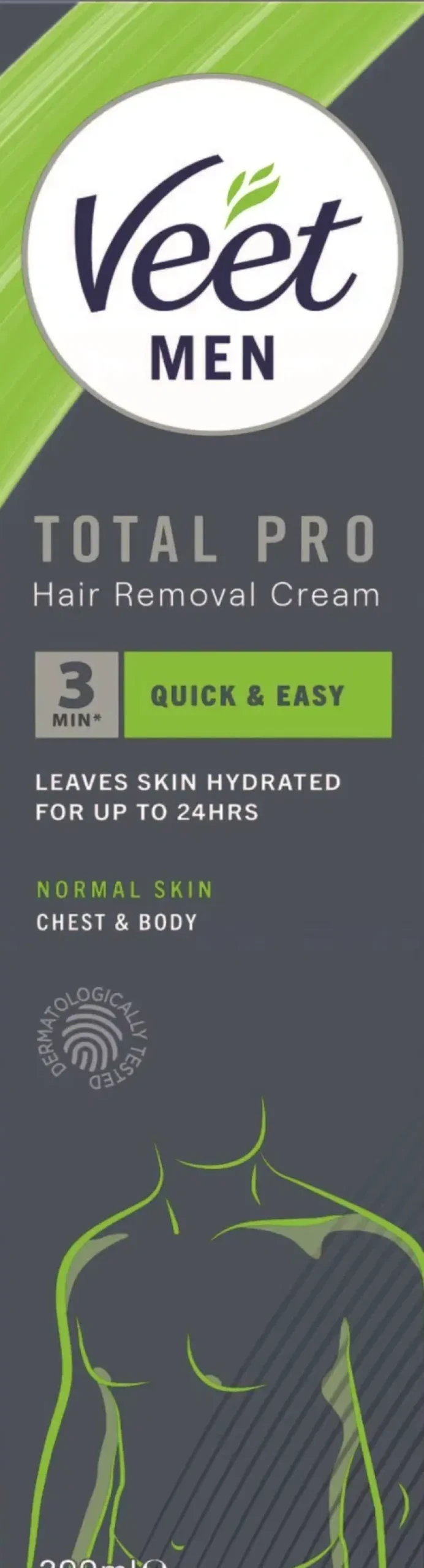 Veet Ihonhoito<Men Total Pro Normaali-iho Ihokarvanpoistovoide 200ml