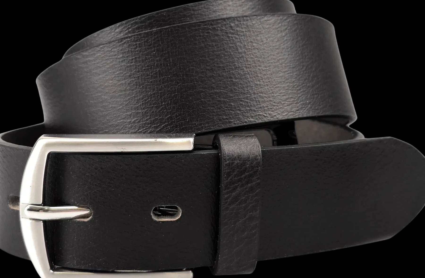 New nahkavyö 35mm, hopeanvärisellä soljella Vyöt