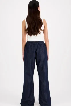 Clearance JADE 1348 tummansiniset denim-kankaiset housut Farkut