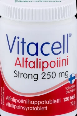 Discount Alfalipoiini Strong 250 mg alfalipoiinihappotabletti 120 tabl Erityisvalmisteet