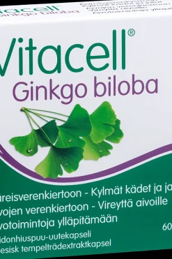 Vitacell Erityisvalmisteet<Ginkgo biloba Neidonhiuspuu-uutekapseli 60 kaps