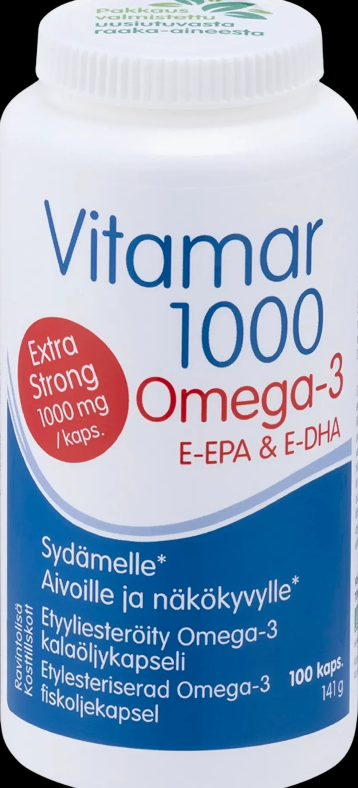 Vitamar Omegat Ja Muut Rasvahapot<1000 etyyliesteröity Omega-3-kapseli 100 kaps