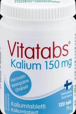 Kalium kaliumtabletti 120 tabl Kivennäis- Ja Hivenaineet