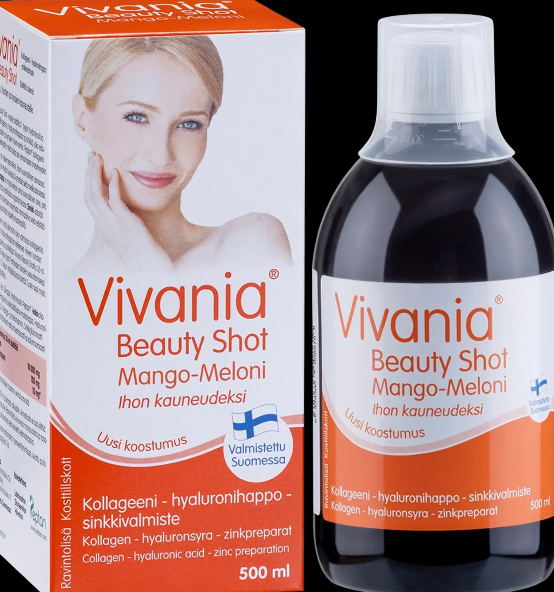 Sale Beauty Shot Mango-Meloni Kollageeni-hyaluronihappo-sinkki 500 ml Kauneuden Hyvinvointivalmisteet